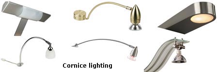 Examples of cornice halogen lighting