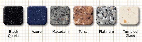 Examples of Corian� worktop patterns