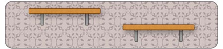 Wall Hung Shelves